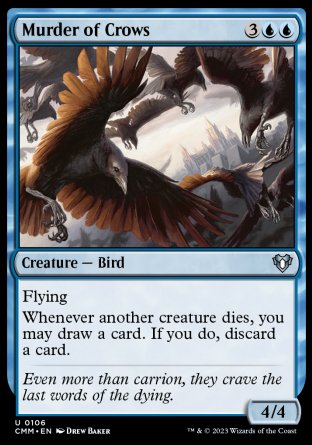 (106) Magic The Gathering Commander Masters Single: Murder of Crows Holo Uncommon