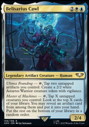 (106) Magic The Gathering Universes Beyond: Warhammer 40000 Single: Belisarius Cawl (V.1)  Rare