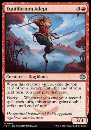 (106) Magic The Gathering Tarkir: Dragonstorm Single: Equilibrium Adept  Uncommon