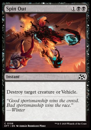 (106) Magic The Gathering Aetherdrift Single: Spin Out Holo Common
