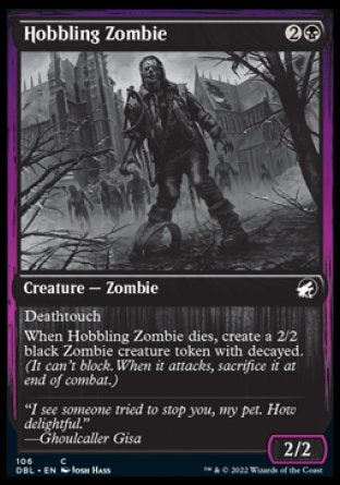(106) Magic The Gathering Innistrad: Double Feature Single: Hobbling Zombie Holo Common