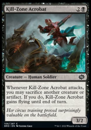 (106) Magic The Gathering The Brothers' War Single: Kill-Zone Acrobat Holo Common