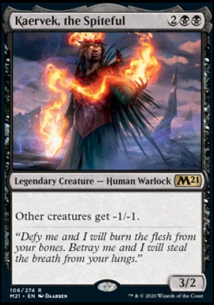 (106) Magic The Gathering Core 2021: Promos Single: Kaervek, the Spiteful (V.2) Holo Rare