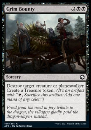 (106) Magic The Gathering Adventures in the Forgotten Realms Single: Grim Bounty  Common