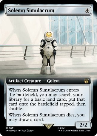 (1071) Magic The Gathering Universes Beyond: Doctor Who: Extras Single: Solemn Simulacrum (V.3)  Rare
