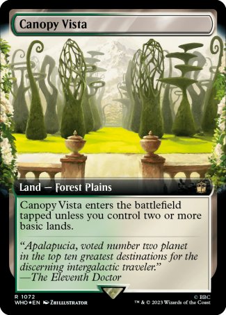(1072) Magic The Gathering Universes Beyond: Doctor Who: Extras Single: Canopy Vista (V.3)  Rare