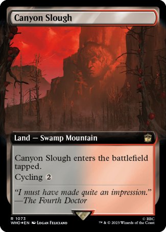 (1073) Magic The Gathering Universes Beyond: Doctor Who: Extras Single: Canyon Slough (V.3) Holo Rare