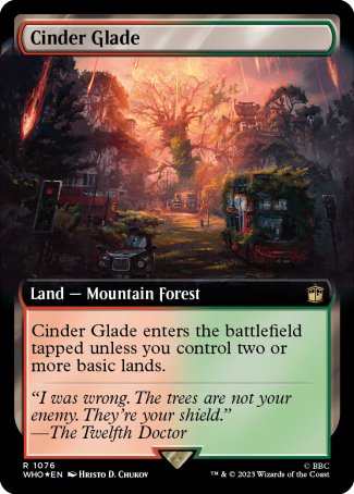 (1076) Magic The Gathering Universes Beyond: Doctor Who: Extras Single: Cinder Glade (V.3)  Rare
