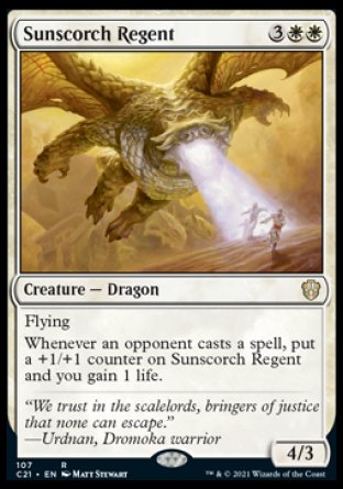(107) Magic The Gathering Commander: Strixhaven Single: Sunscorch Regent  Rare