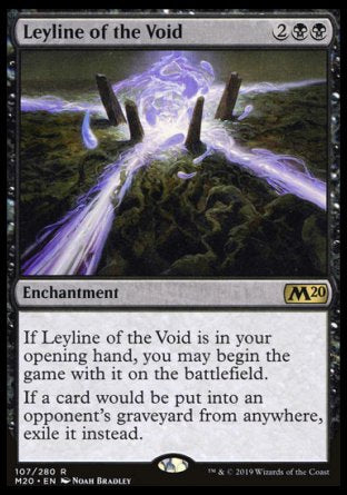 (107/280) Magic The Gathering Core 2020 Single: Leyline of the Void  Rare