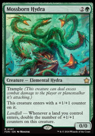 (107) Magic The Gathering Magic: The Gathering Foundations Single: Mossborn Hydra Holo Rare