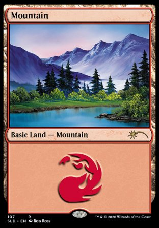 (107) Magic The Gathering Secret Lair Drop Series Single: Mountain (V.3)  Land