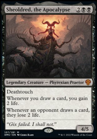 (107) Magic The Gathering Dominaria United Single: Sheoldred, the Apocalypse Holo Mythic