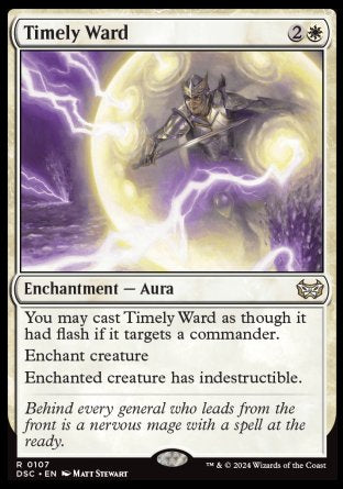 (107) Magic The Gathering Commander: Duskmourn: House of Horror Single: Timely Ward  Rare