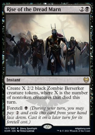 (107) Magic The Gathering Kaldheim: Promos Single: Rise of the Dread Marn (V.2)  Rare