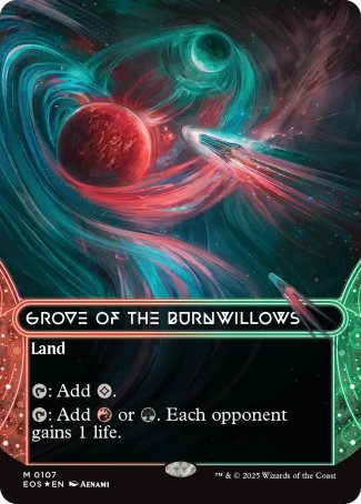 (107) Magic The Gathering Stellar Sights Single: Grove of the Burnwillows (V.3) Holo Mythic