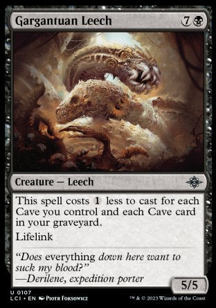 (107) Magic The Gathering The Lost Caverns of Ixalan Single: Gargantuan Leech Holo Uncommon