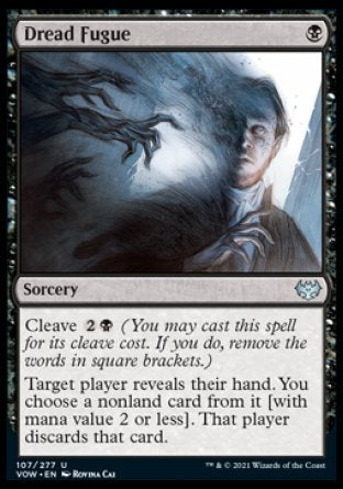 (107) Magic The Gathering Innistrad: Crimson Vow Single: Dread Fugue Holo Uncommon