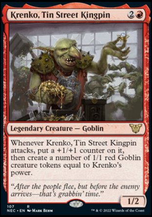 (107) Magic The Gathering Commander: Kamigawa: Neon Dynasty Single: Krenko, Tin Street Kingpin  Rare