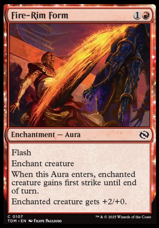(107) Magic The Gathering Tarkir: Dragonstorm Single: Fire-Rim Form Holo Common
