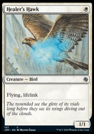 (107) Magic The Gathering Jumpstart Single: Healer's Hawk  Common