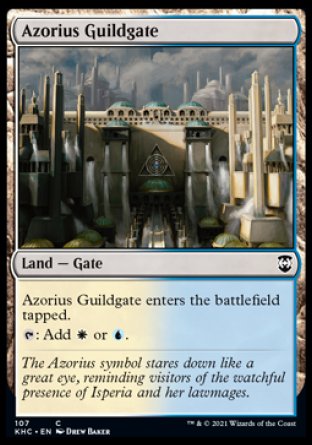 (107) Magic The Gathering Commander: Kaldheim Single: Azorius Guildgate Holo Common