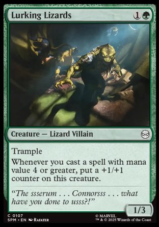 (107) Magic The Gathering Magic: The Gathering | Marvel's Spider-Man Single: Lurking Lizards Holo Common