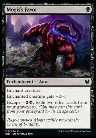 (107/254) Magic The Gathering Theros Beyond Death Single: Mogis's Favor Holo Common
