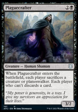 (107) Magic The Gathering Commander: Adventures in the Forgotten Realms Single: Plaguecrafter  Uncommon