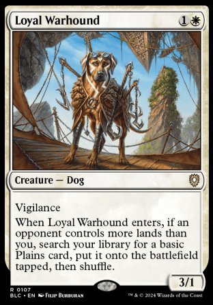 (107) Magic The Gathering Commander: Bloomburrow Single: Loyal Warhound  Rare