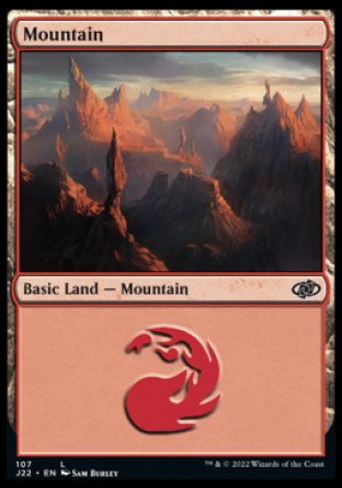 (107) Magic The Gathering Jumpstart 2022 Single: Mountain (V.1)  Land