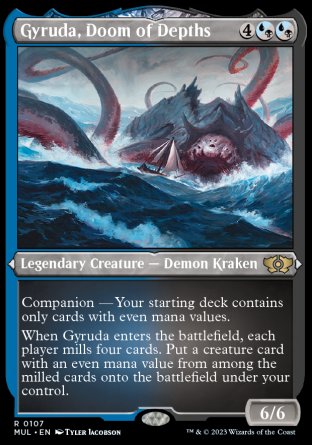 (107) Magic The Gathering Multiverse Legends Single: Gyruda, Doom of Depths (V.2) Holo Rare