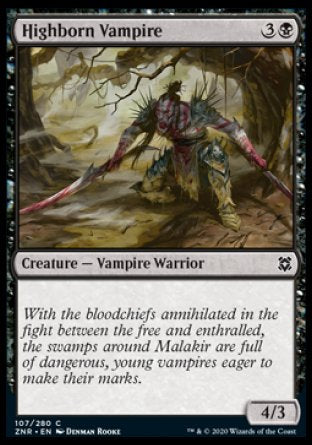 (107/280) Magic The Gathering Zendikar Rising Single: Highborn Vampire  Common