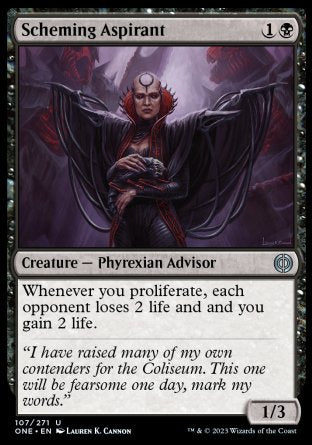 (107) Magic The Gathering Phyrexia: All Will Be One Single: Scheming Aspirant  Uncommon