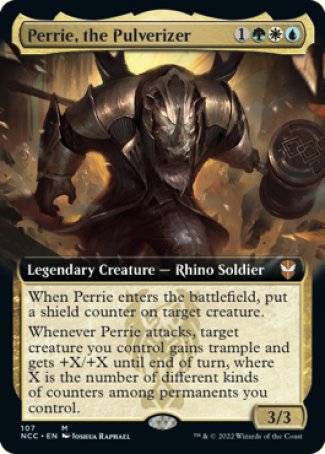 (107) Magic The Gathering Commander: Streets of New Capenna: Extras Single: Perrie, the Pulverizer (V.1)  Mythic