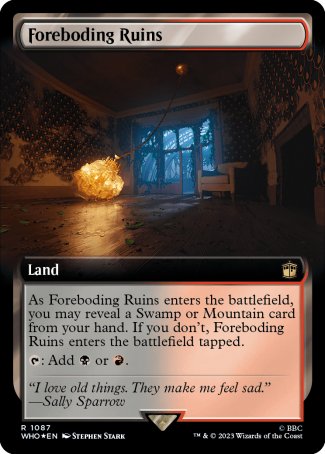 (1087) Magic The Gathering Universes Beyond: Doctor Who: Extras Single: Foreboding Ruins (V.3)  Rare