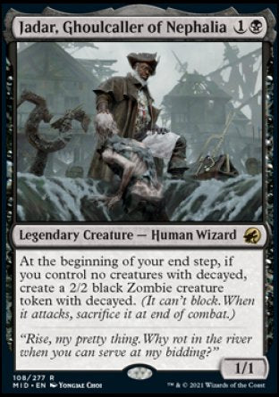 (108) Magic The Gathering Innistrad: Midnight Hunt Single: Jadar, Ghoulcaller of Nephalia Holo Rare
