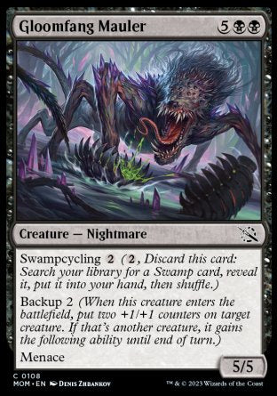 (108) Magic The Gathering March of the Machine Single: Gloomfang Mauler Holo Common