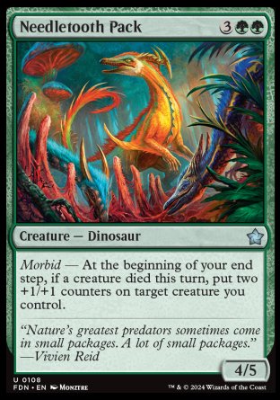 (108) Magic The Gathering Magic: The Gathering Foundations Single: Needletooth Pack  Uncommon