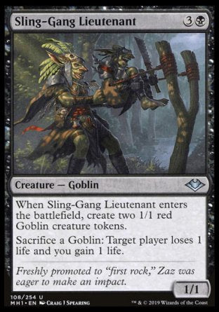 (108/254) Magic The Gathering Modern Horizons Single: Sling-Gang Lieutenant  Uncommon
