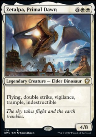 (108) Magic The Gathering Commander: Dominaria United Single: Zetalpa, Primal Dawn  Rare