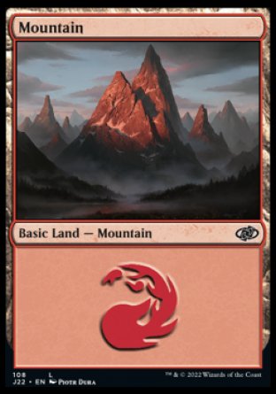 (108) Magic The Gathering Jumpstart 2022 Single: Mountain (V.2)  Land