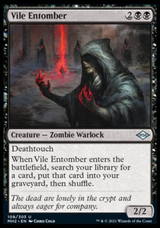 (108) Magic The Gathering Modern Horizons 2 Single: Vile Entomber Holo Uncommon