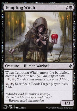 (108/269) Magic The Gathering Throne of Eldraine Single: Tempting Witch  Common