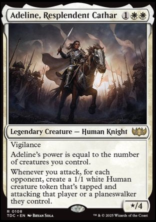 (108) Magic The Gathering Commander: Tarkir: Dragonstorm Single: Adeline, Resplendent Cathar  Rare