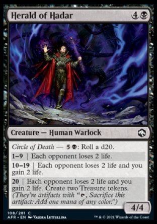 (108) Magic The Gathering Adventures in the Forgotten Realms Single: Herald of Hadar  Common