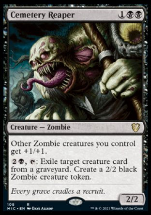 (108) Magic The Gathering Commander: Innistrad: Midnight Hunt Single: Cemetery Reaper  Rare