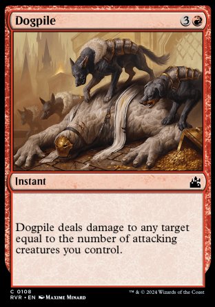 (108) Magic The Gathering Ravnica Remastered Single: Dogpile  Holo Common