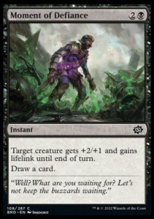 (108) Magic The Gathering The Brothers' War Single: Moment of Defiance Holo Common