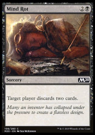 (108/280) Magic The Gathering Core 2020 Single: Mind Rot Holo Common